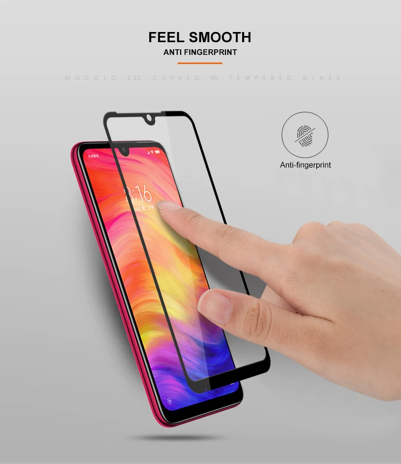 Для Xiaomi Redmi Note 7 защитная пленка для экрана Mocolo полностью проклеенная 9H Redmi Note 7 S для Redmi Note 7 Pro закаленное защитное стекло для экрана