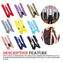 Качественная заколка для девочек и мальчиков на эластичных подтяжках из нержавеющей стали, Детские подтяжки, детская одежда, аксессуары 60*2,5 см