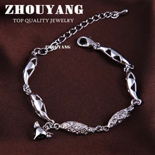 ZHOUYANG высокое качество ZYH025 Шарм лиса серебряный цвет браслет ювелирные изделия Австрийские кристаллы