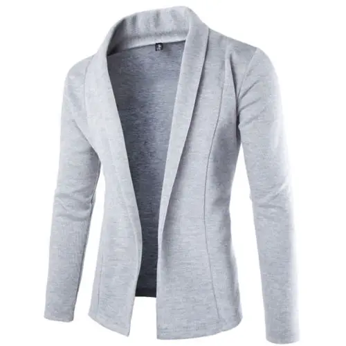 Hot sale Fashion High-quality Autumn winter Men's Casual Slim Fit Solid No Button Suit Blazer Business Work Coat Jacket Outwear Hot sale Fashion High-quality Autumn winter Men's Casual Slim Fit Solid No Button Suit Blazer Business Work Coat Jacket Outwear