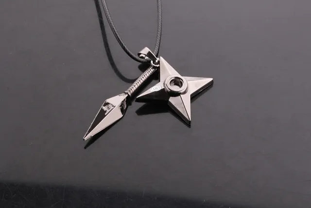 Naruto Dagger Necklaces With Leather Chain