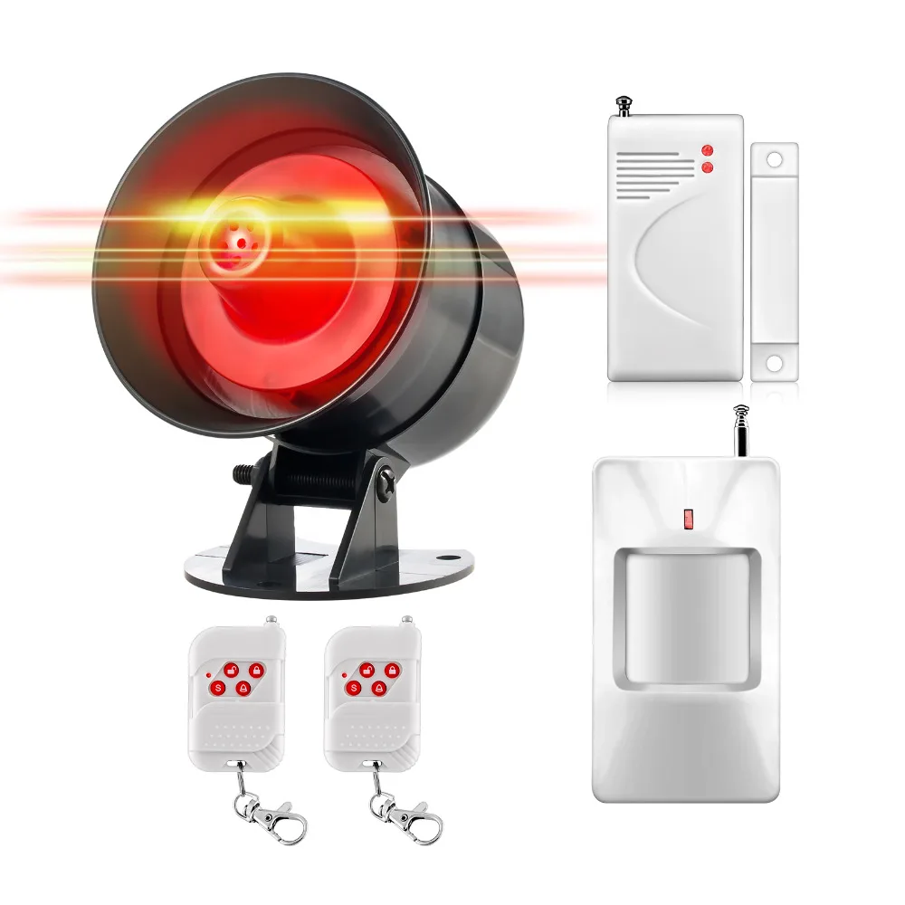 Wireless 110db Sound&Strobe Siren Flash Alarm System for Home Burglar Securityalarm system