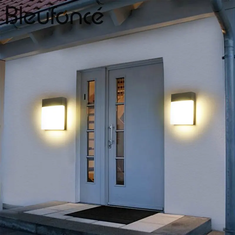 18W Outdoor Wall Lamp Corridor Stairs Balcony Aisle Waterproof Porch Wall Lights Terrace Simple Garden Wall Sconces BL37