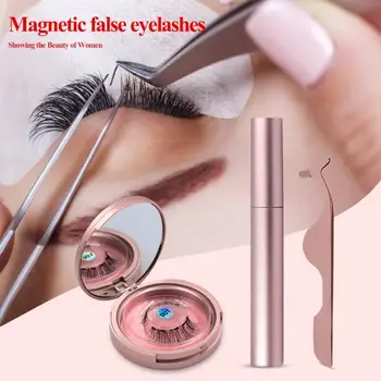 

1 Set Magnetic False Eyelashes Waterproof Natural Makeup Tool w/Eyeliner