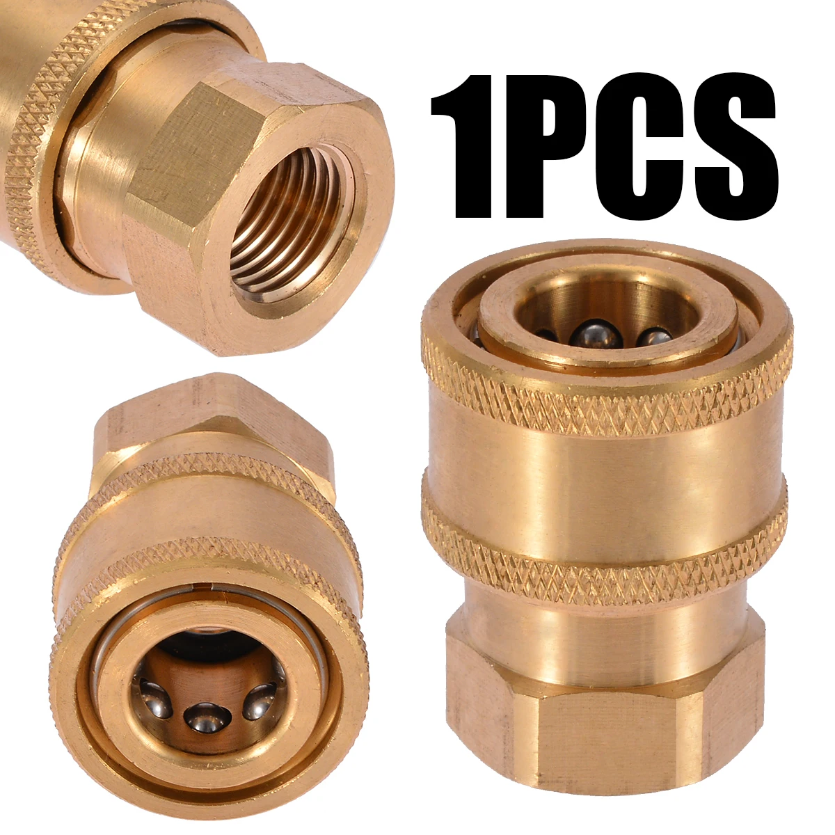 1/4'' Quick Release Pressure Washer Hose Adaptor Connector Garden Watering Irrigation Tool Fitting Pipe