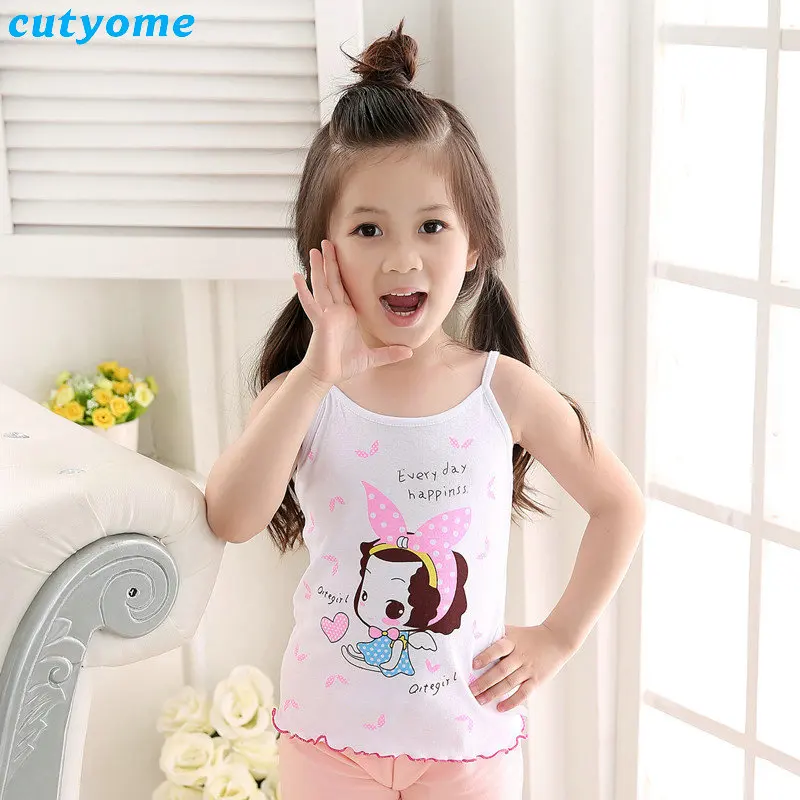 Cutyome 2pcslot Kids Boys Girls Cotton T-shirt Sleeveless Animal Printed Top Tee Children Clothing Baby Boy Girl Clothes 1-4Y (35)