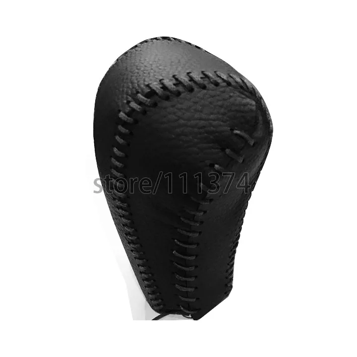 

NULLA DIY Genuine leather Black line Car Gear Shift knob cover for Honda XRV X RV X-RV 2014 2015 2016 Automatic Auto accessories