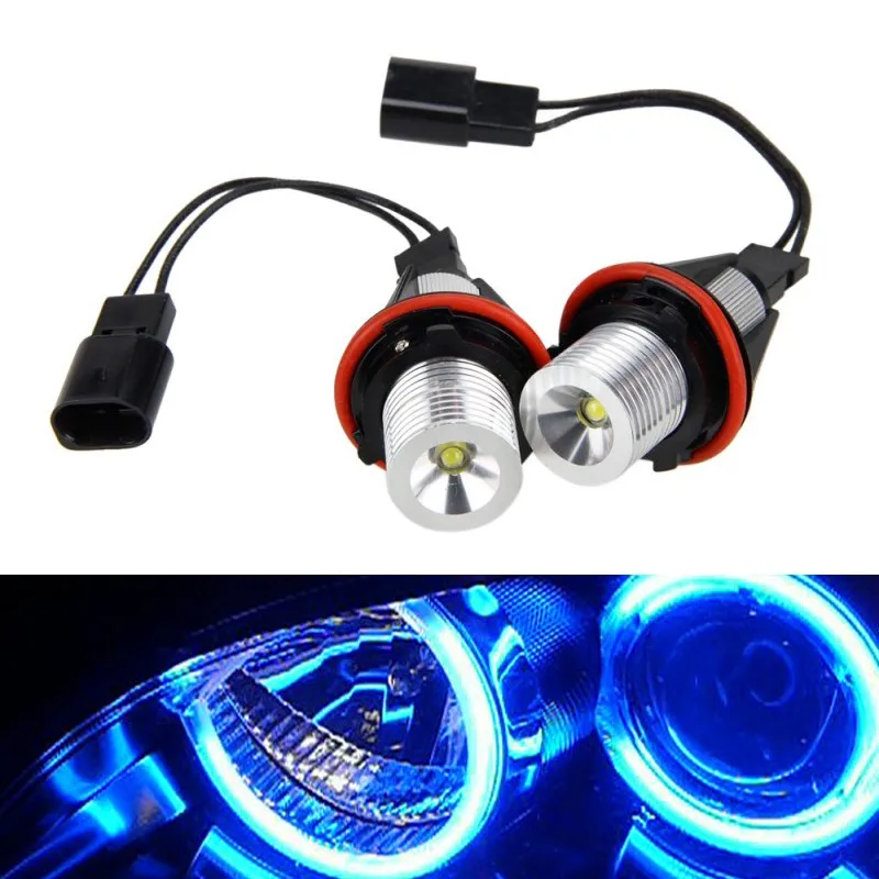 

2PCS/Set 10W/Pair Blue Light LED Angel Eyes Halo Ring Light Bulb For E39 E53 E60 E61 63126904048