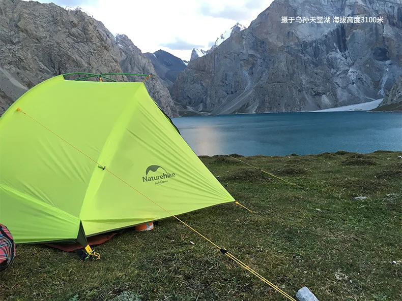 Бесплатный коврик Naturehike фабрика Сверхлегкий тагар палатка 1 человек/2 человек Открытый Кемпинг Пешие Прогулки 3 сезона двухслойная ветрозащитная палатка