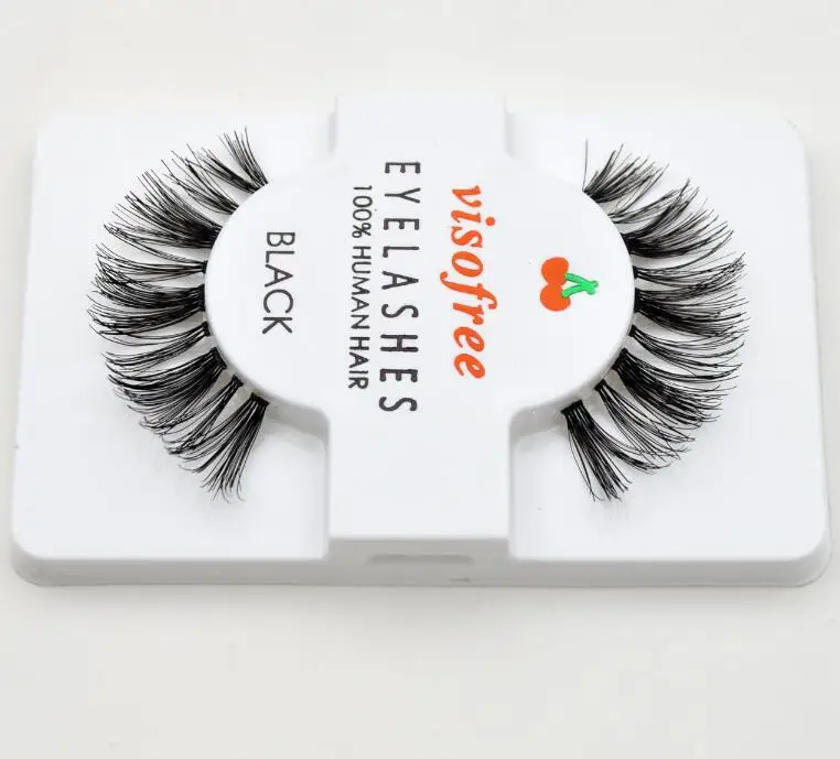 Накладные ресницы ручной Средства ухода для век Lashes Natural Накладные ресницы Человеческие волосы Vegan Cilios ресницы maquiagem Макияж profissional - Длина: V16