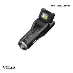 Nitecore VCL10 Магнитный Корпус USB Quick Charge 3,0 Автомобильное зарядное устройство хвост Вольфрамовая сталь красный Согревающий Свет зарядное