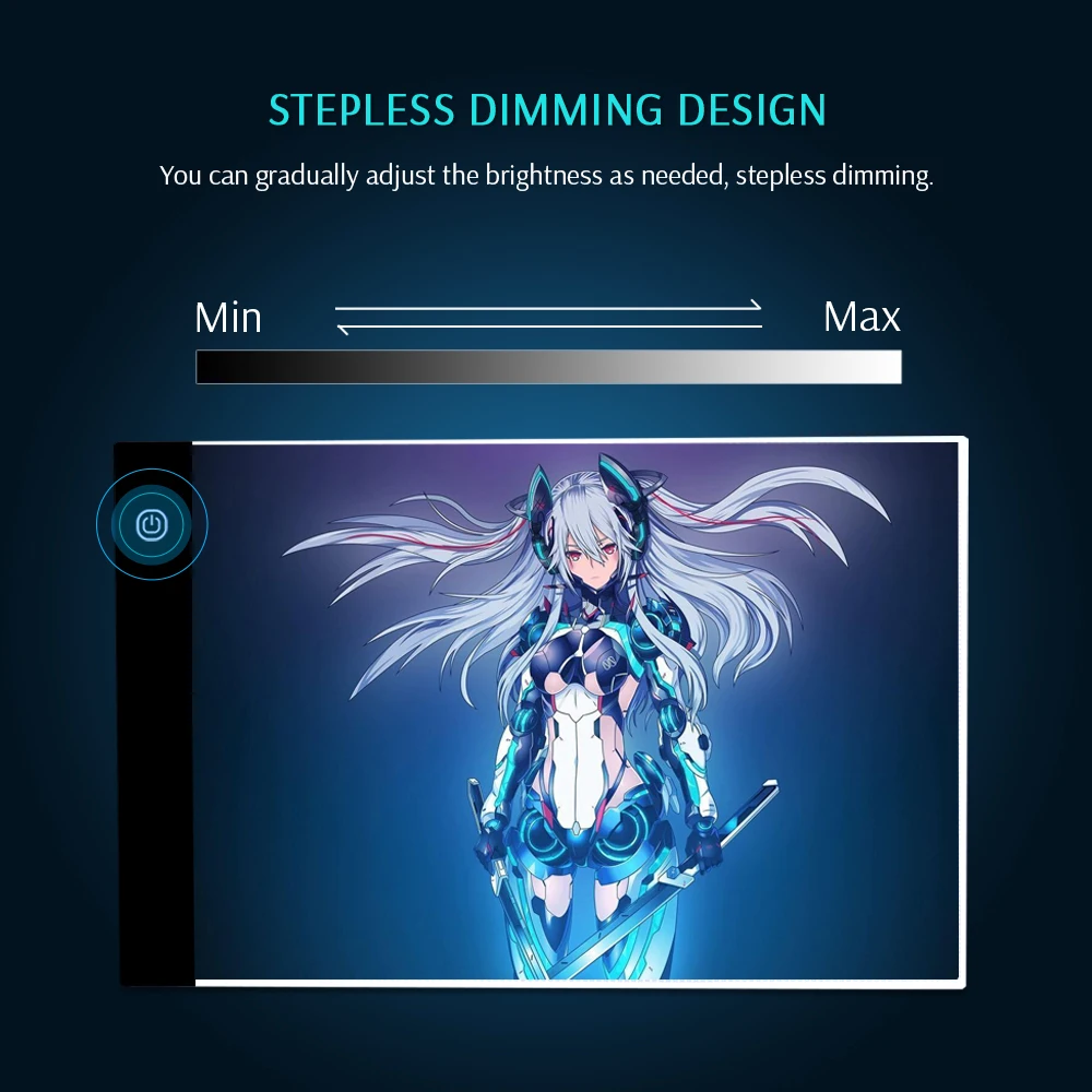Chipal A4 LED Menggambar Tablet Digital Graphics Pad USB Lampu LED Kotak Copy Papan Elektronik Seni Grafis Lukisan Menulis Tabel-in Tablet Digital from Komputer 