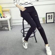 Winter summer 2016 spring plus size jeans for women skinny pants hole elastic pencil pants summer long pants jeans woman ankle