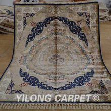Yilong 5,6 'x8' античный ручной работы персидский Тебриз ковер темно-синий ручной работы турецкий ковер(1562