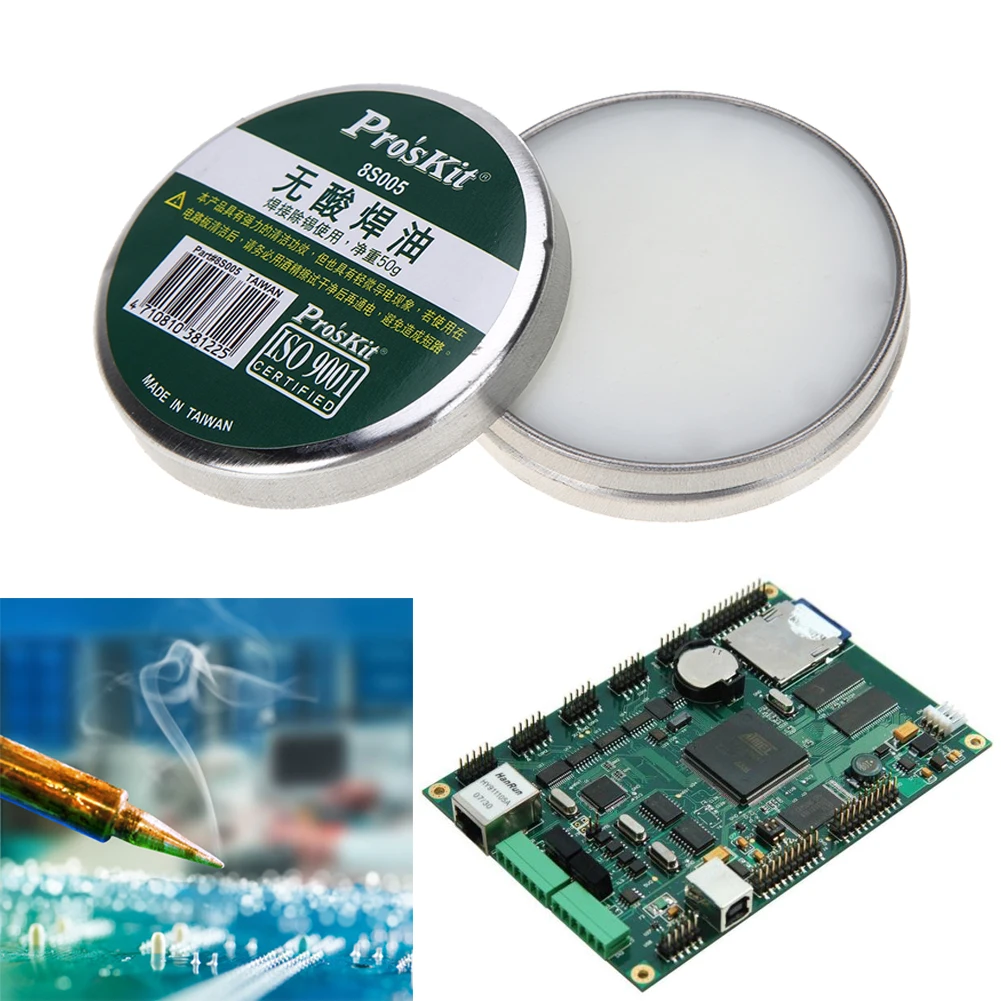 

50g Acid-free Soldering Oil Solder Paste PCB Board Welding Desoldering Joint Flux Rosin Paste High Intensity Soldering Paste