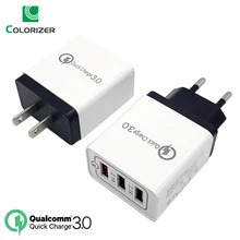 18 Вт Быстрая зарядка 3,0 USB зарядное устройство 5 В 2.4A QC3.0 Быстрая зарядка 3 USB настенное зарядное устройство для iPhone samsung Xiaomi зарядное устройство для мобильного телефона