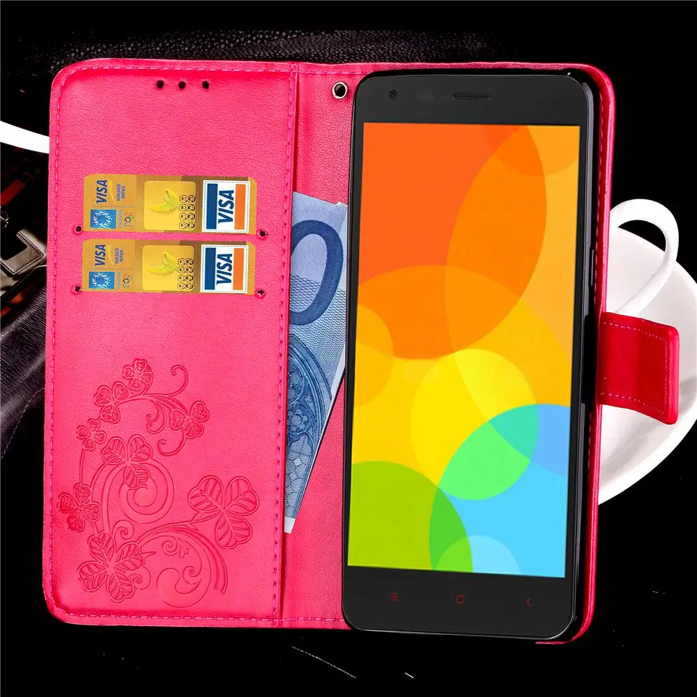 Чехол книжка с бумажником для Xiaomi Redmi 2 кожаный чехол телефона Redmi2 держателем карт