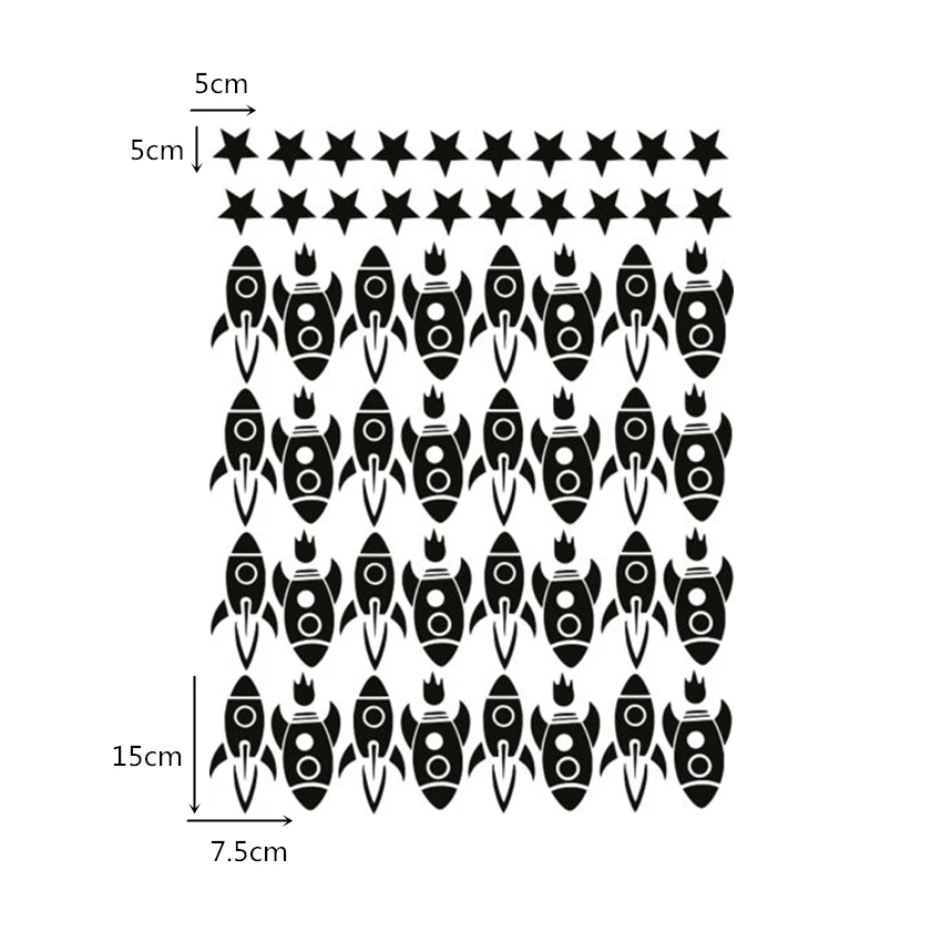 Пространство-фриу ракеты стены стикеры для детей номеров Съемный Искусство домашнего декора гостиной diy наклейки детские украшения D749