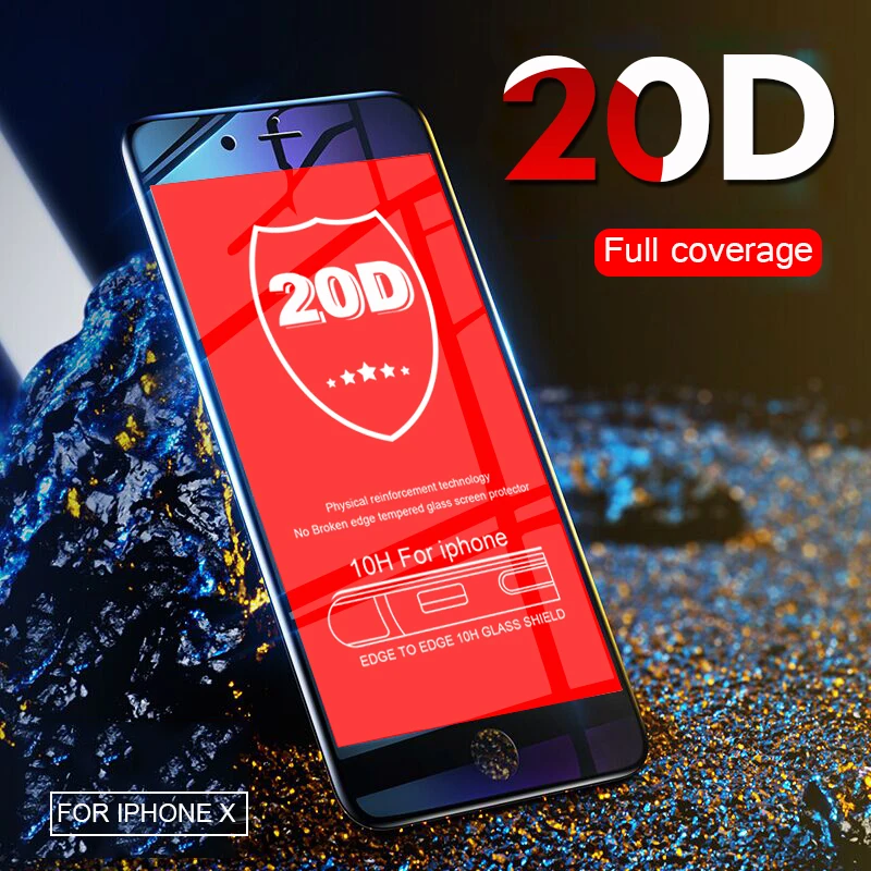 

20D Screen Protector Glass Film On The For IPhone 6 6s 7 8 Plus Tempered Glass For Iphone 8 7 6 6s Plus Portective Glass Cover