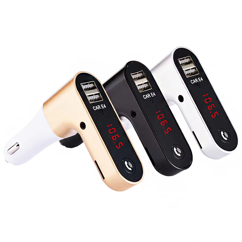 

FM Transmitter Modulator Bluetooth Handsfree Aux Car Kit Audio MP3 Player with 2.1A Dual USB Car FM Transmittor Phone Charger