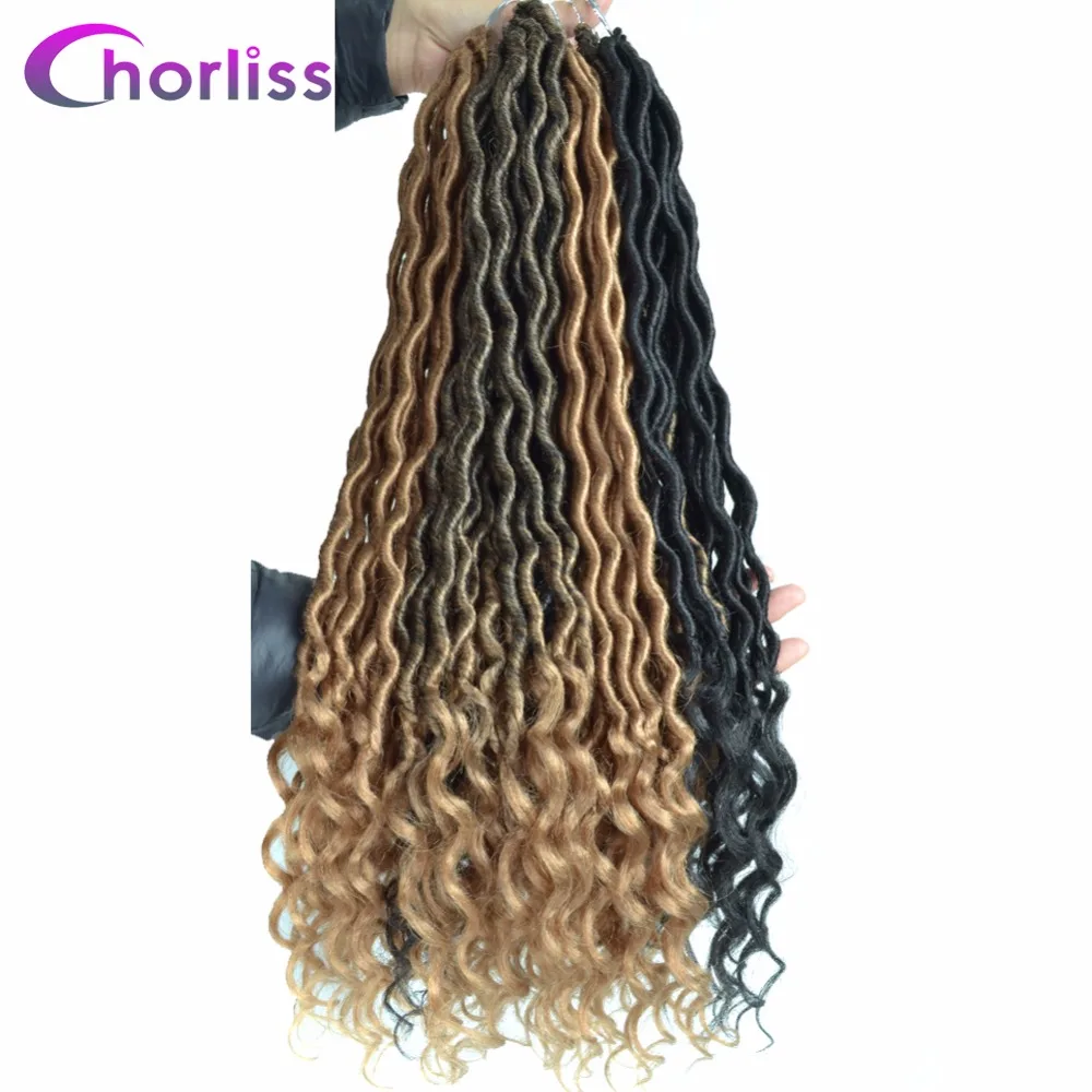 Chorliss 20 ''Faux locs вьющиеся плетеные пряди синтетические волосы для наращивания