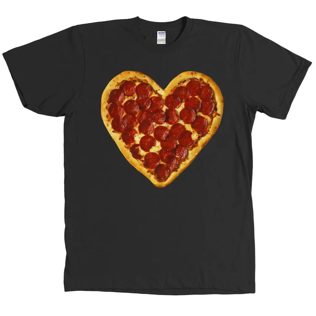 I Heart Pizza T Shirt Love Pepperoni Slice Foodie Tee - MANY COLORS AVAILABLE