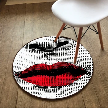 

Creative Round Under Chair Mat Yoga Mat for Exercise Bar Living Room Round Carpet Mirror Floor Mirror Mat for Display Anti-slip