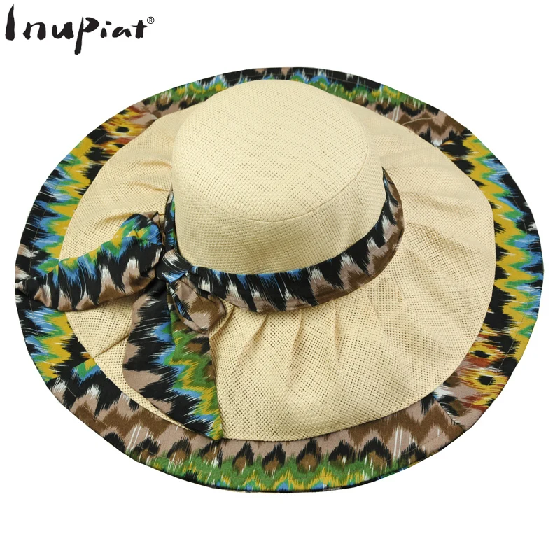 INUPIAT Elegant Women Hat High Quality Shaping Craft Printing Brim Top