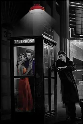 Полуночный утренник-MARILYN, DEAN & ELVIS SILK плакат декоративной живописи 24x36 дюймов