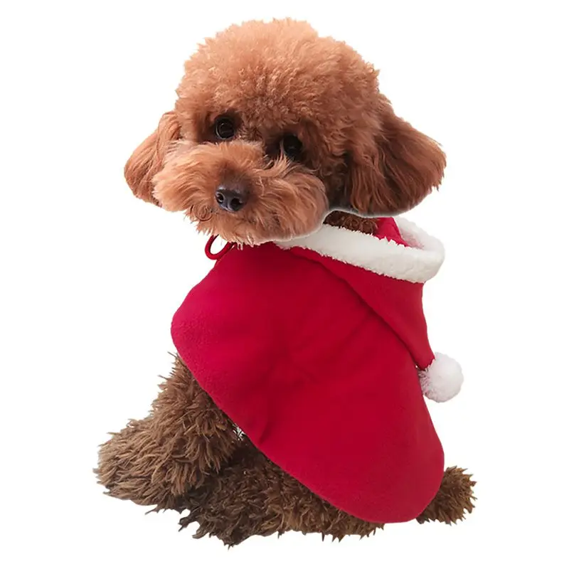 Christmas Dog Cloak Clothes For Small Dogs Party Costume Coat Jacket