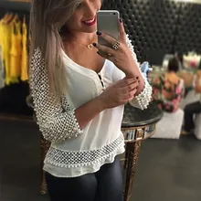 Chiffon font b Blouse b font Plus Size 3XL font b Women b font Sexy Lace