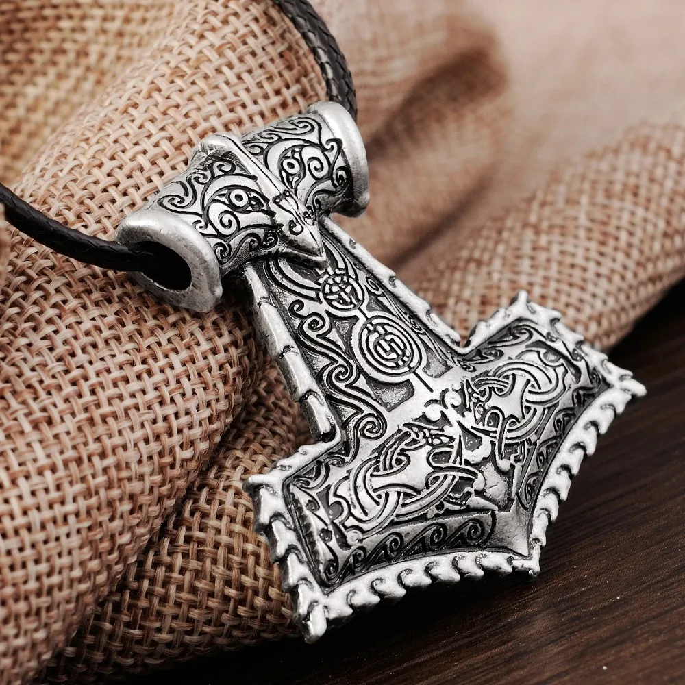 LANGHONG 1 шт. амулет викингов кулон ожерелье Ворон Тор ожерелье с подвеской-топором оригинальные ювелирные изделия в стиле викингов