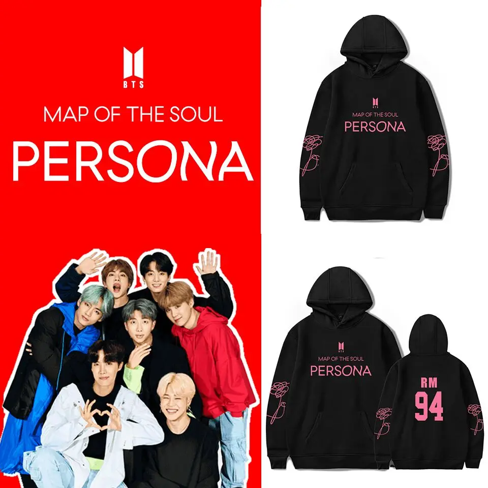 BTS географические карты Soul Persona 2019 Kpop толстовки для женщин/для мужчин модные толстовки с капюшоном хит модных продаж уличная одежда