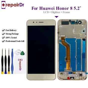 

5.2" Display For HUAWEI Honor 8 LCD Display Touch Screen Digitizer with Frame 10Pcs/Lot Free DHL For Huawei Honor 8 LCD