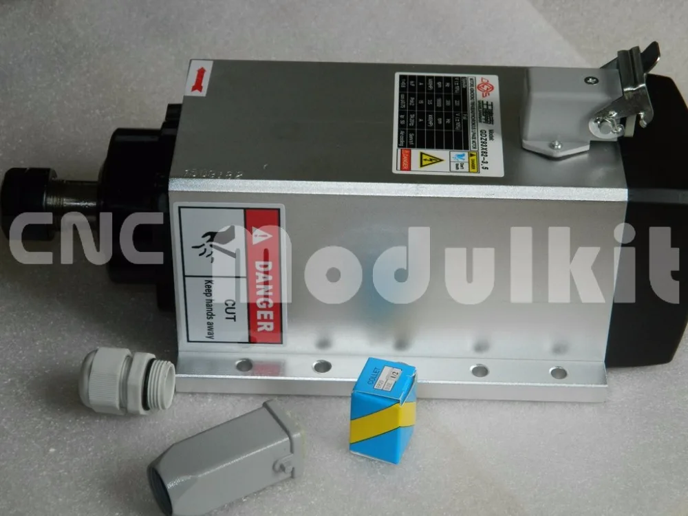 

CNC Engraving Milling Grinding Ceramic Bearing Electric Square Wings Air Spindle Motor 3.5KW Fan Cooling 220V ER20 CNC MODULKIT
