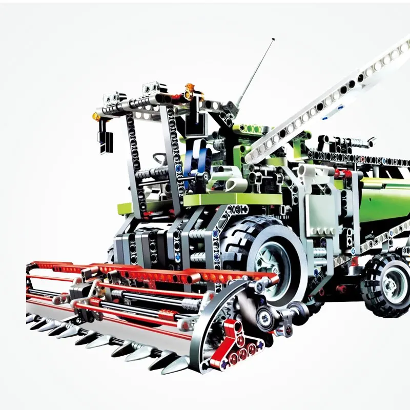 

Technic Engineering 2-in-1 Combine Harvester Dragster 1107pcs Building Blocks Technic Truck Construction Toys for Children Gifts