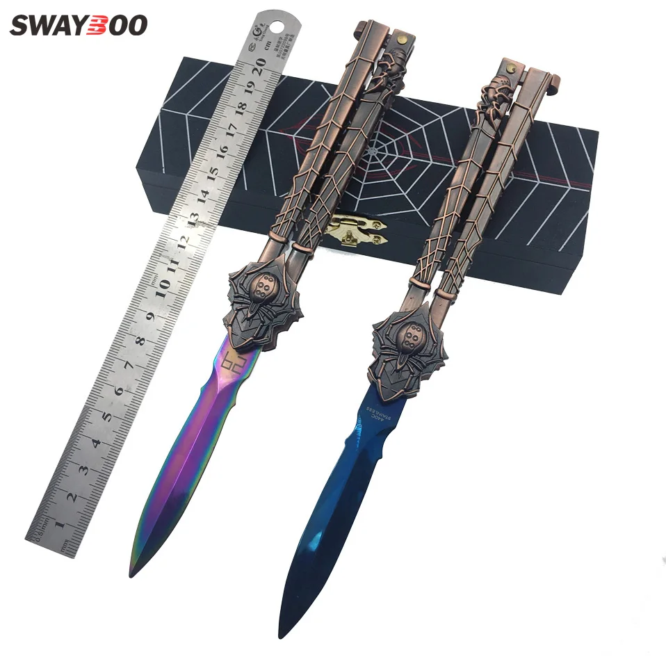 Swayboo Practice butterfly knife fade csgo knife Black widow fade