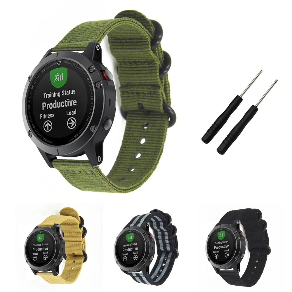 Модный Цветной тканый нейлоновый браслет для Garmin Fenix 5 X5S ремешок часов фитнес