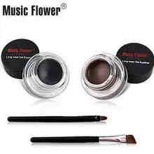 Music Flower двухцветная гелевая подводка для глаз вода не цветение черного и коричневого цвета