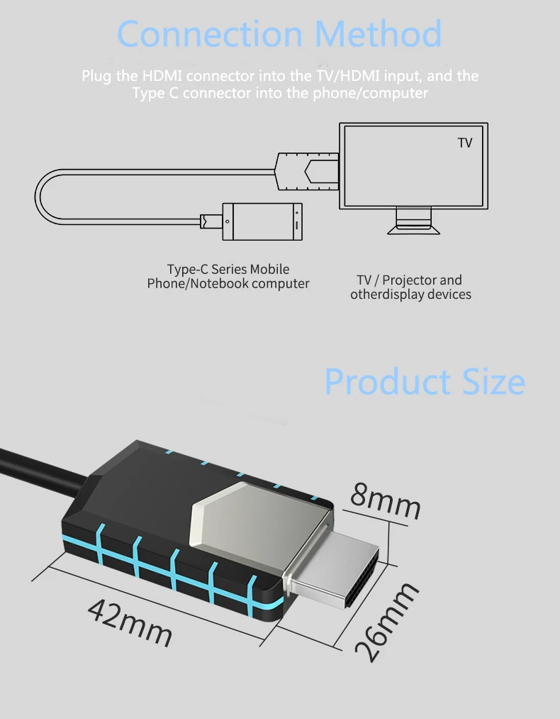 Профессиональный 4K 30HZ usb type-C к HDMI HDTV AV ТВ кабель адаптер для samsung S10 S9 MacBook телефон телевизионная проекция