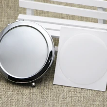 DIY комплект не украшенное карманное зеркало с 58 мм эпоксидные наклейки, карманное зеркало питания, макияж зеркало, двойные двусторонние зеркала#18413-1