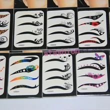 Autocollants de maquillage pour rendre les yeux plus grands avec ombre à paupières, tatouage, 80 pièces, 40 styles, 10 paquets/lot, SP-1010