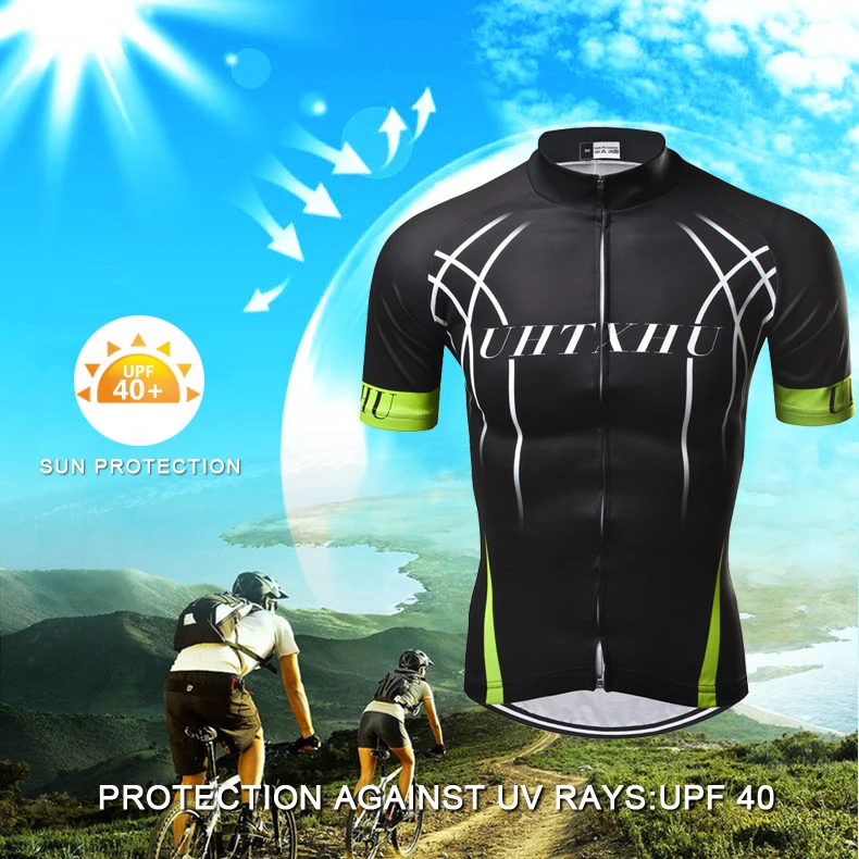 Uhtxhu Summer Cycling Jersey Set Mountain Bike Clothing MTB Bicycle Wear Clothes Maillot Ropa Ciclismo Men Cycling Sets