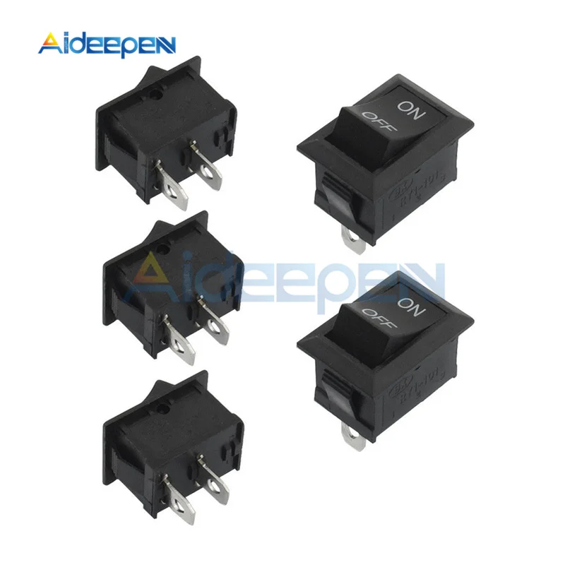 10 шт./лот 125 в 250 В 6A KCD1 101 2Pin оснастки вкл/выкл автомобильный лодочный круглый