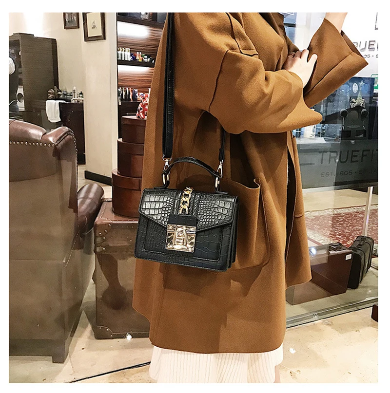 New Retro Fashion Women Handbag Stone Pattern Quanlity PU Leather Small Square Shoulder Bags Messenger Female Purse Bag SS3516 (6)