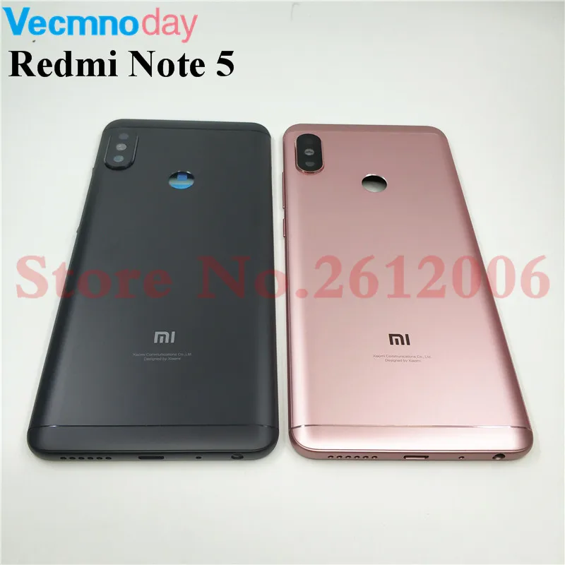 

Original For 5.99" Xiaomi Redmi Note 5 Redmi Note5 Pro Back Battery Cover Case Housing+Side Buttons+Flash Camera lenses