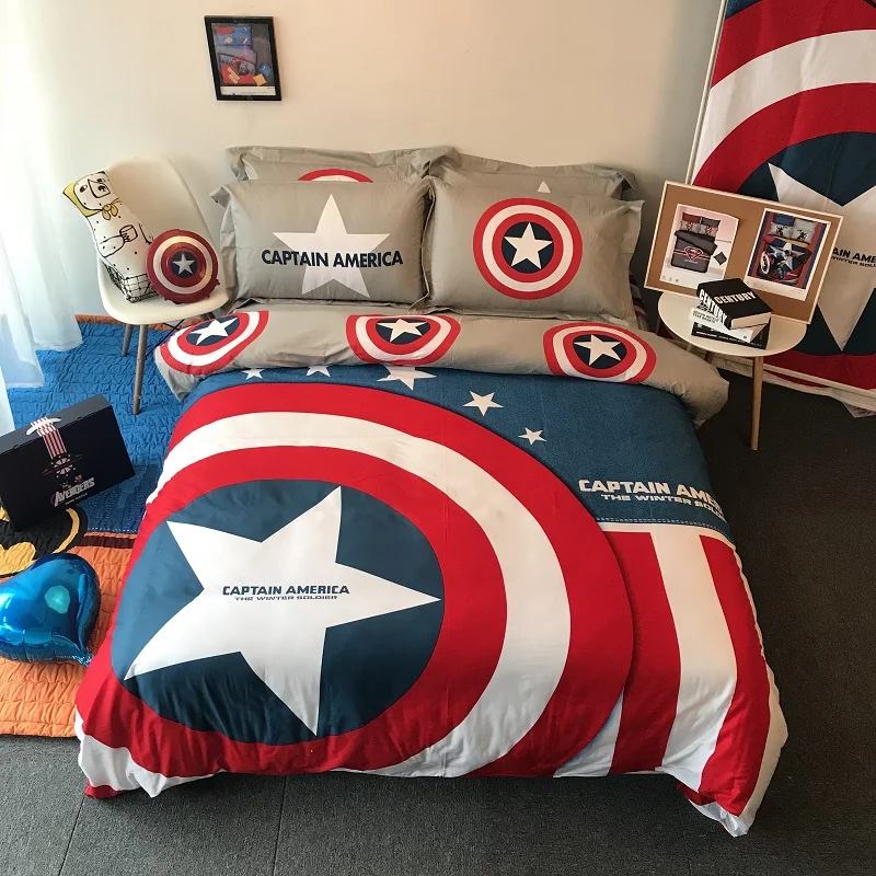 Marvel Pattern Bedding Cotton And Printed Duvet Cover Single Queen