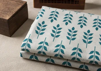 

1yard Cotton Linen leaf Fabric For Patchwork DIY Sewing/Table Cloth sewing fabric width 150cm