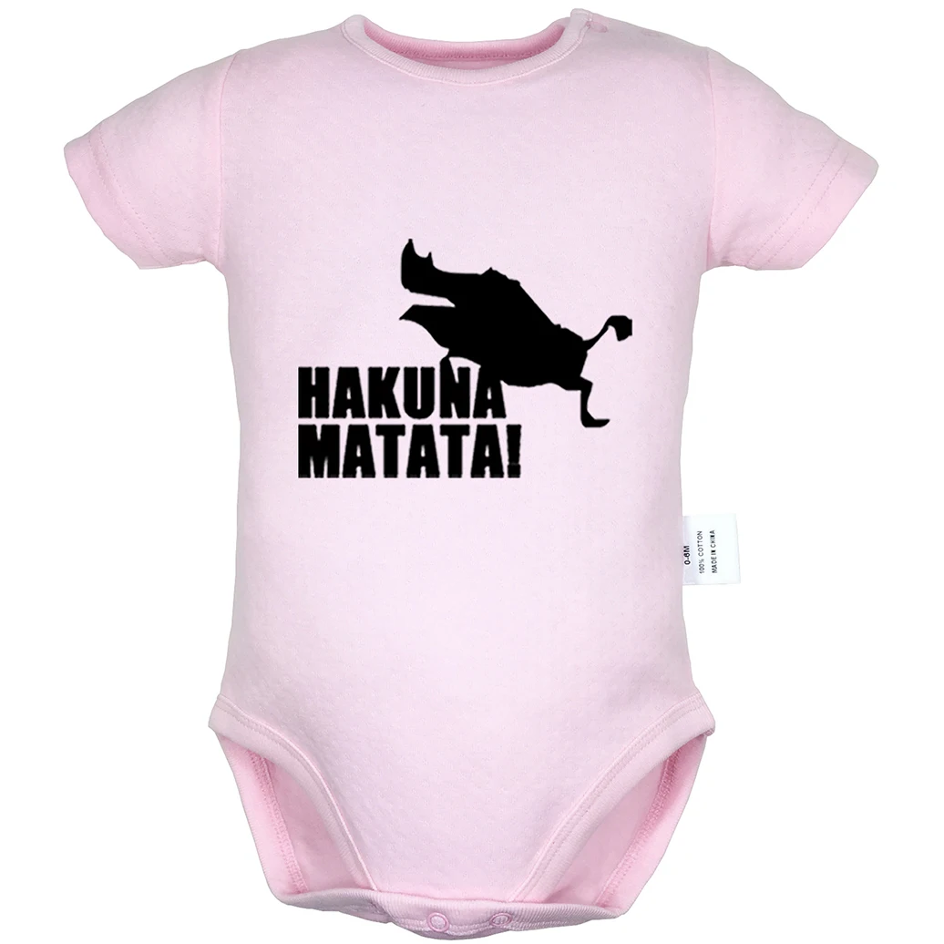 Baby801PD Funng Pumbaa/Одежда для новорожденных девочек и мальчиков с принтом «Король Лев»; комбинезон с короткими рукавами; комбинезоны; хлопок - Цвет: Baby801PD