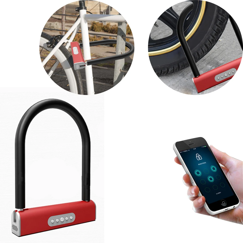 Smart Bluetooth Keyless U type Lock Waterproof APP Button Anti-Theft Password Door Luggage Padlock Smart Bluetooth Keyless U type Lock Waterproof APP Button Anti-Theft Password Door Luggage Padlock